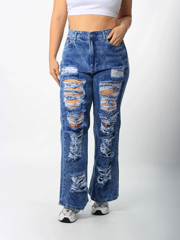 JEAN BOYFRIEND DESTROYER 1 BOTON TIRO ALTO REF-7413