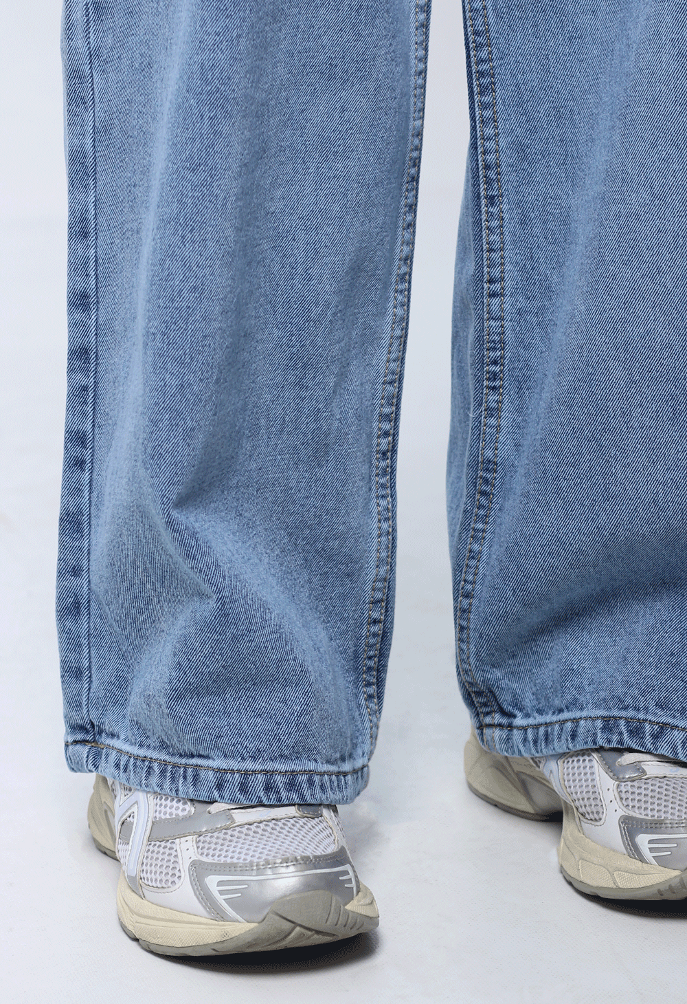 JEAN WIDE LEG CLARO 1 BOTON REF-7415