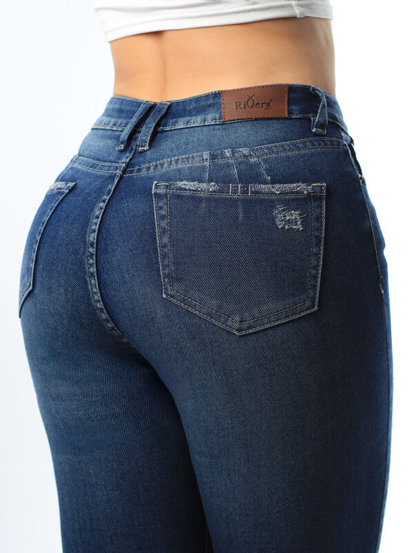 JEAN CLASICO TONO CONTAMINADO 1 BOTON TIRO ALTO REF 7421