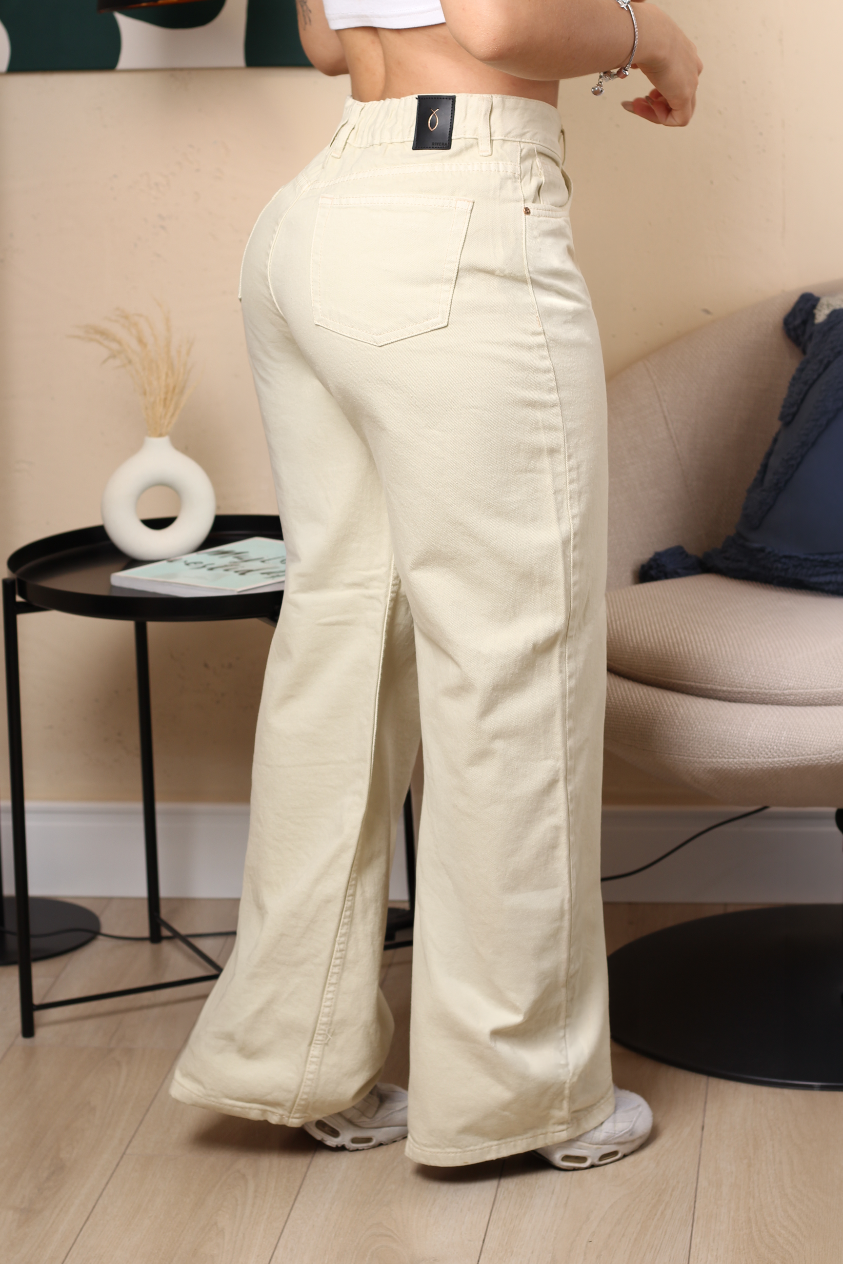 WIDE LEG MARFIL 1 BOTON REF-7434