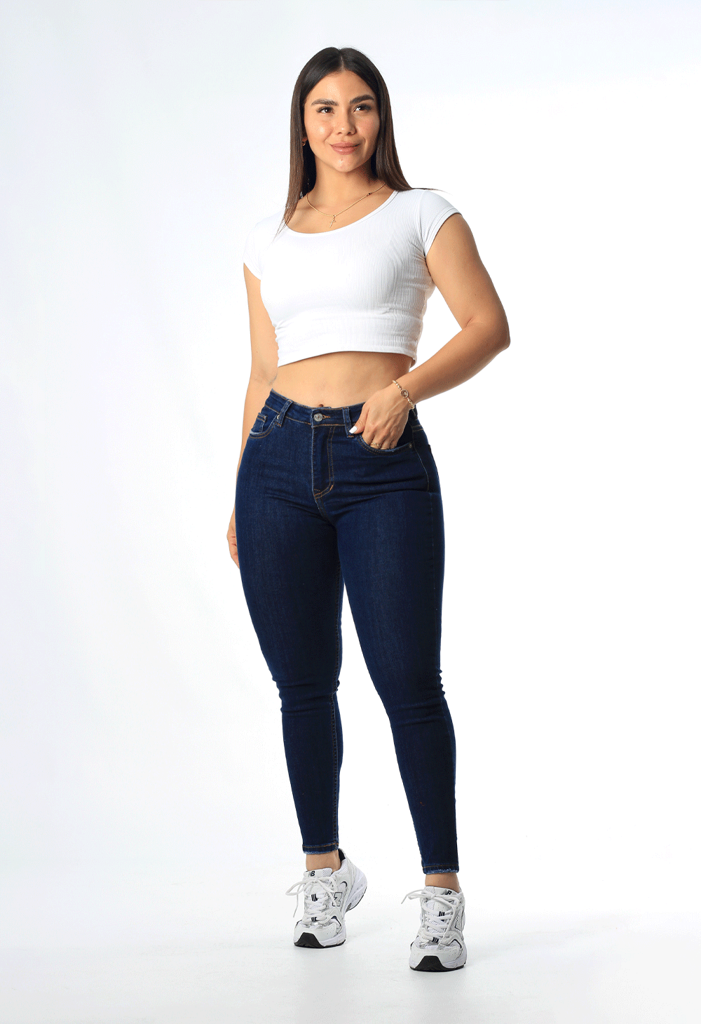 JEANS CLÁSICO SKINNY AZUL OSCURO - REF. 7367