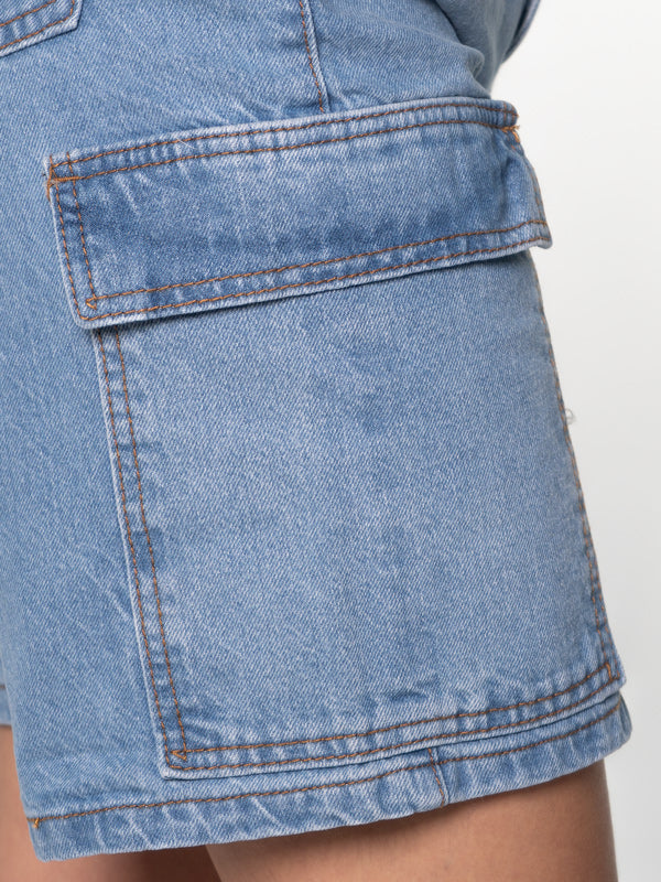 BIKER SHORT JEANS CARGO REF - 7404