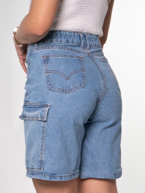 BIKER SHORT JEANS CARGO REF - 7404