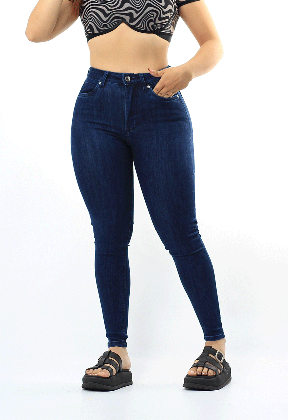 JEANS CLÁSICO 1 BOTON TIRO ALTO REF-7427