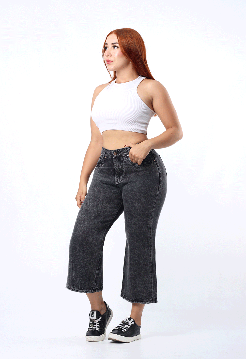 JEAN CULOTTE GRIS OSCURO - REF. 7438