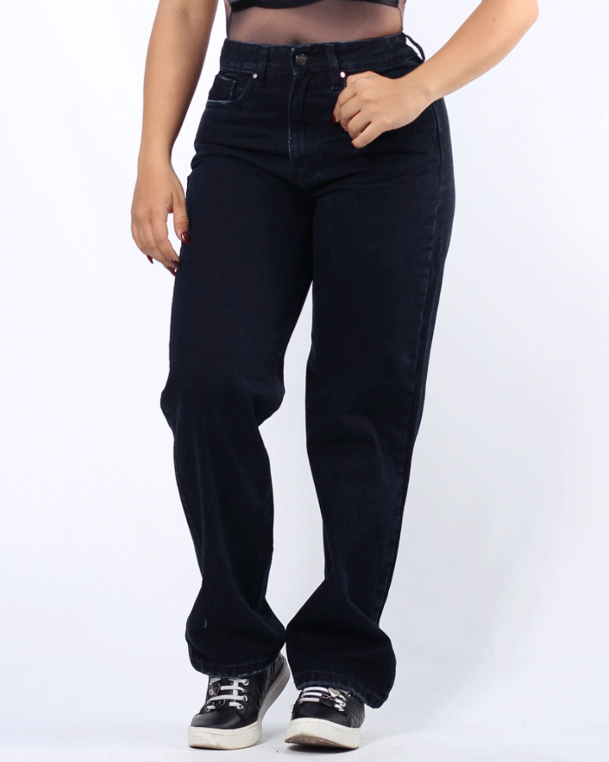 JEAN BOYFRIEND  1 BOTON TIRO ALTO REF - 7442